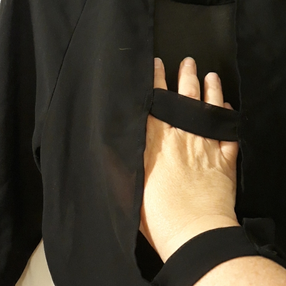 Petticoat Alley- black sheer blouse - Picture 5 of 6